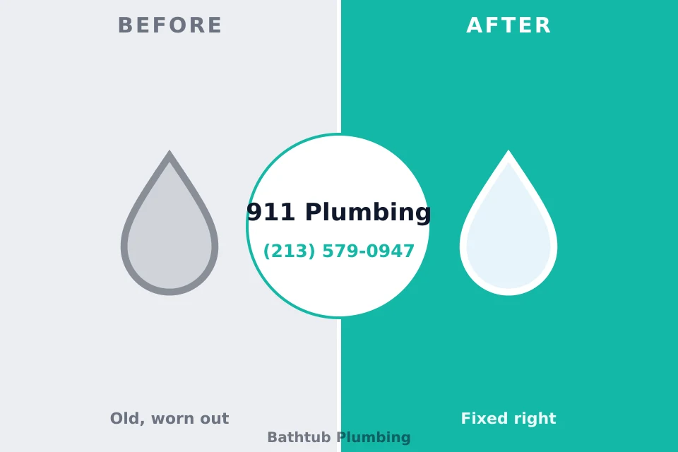 Before and after: plumbing repair East End, AR
